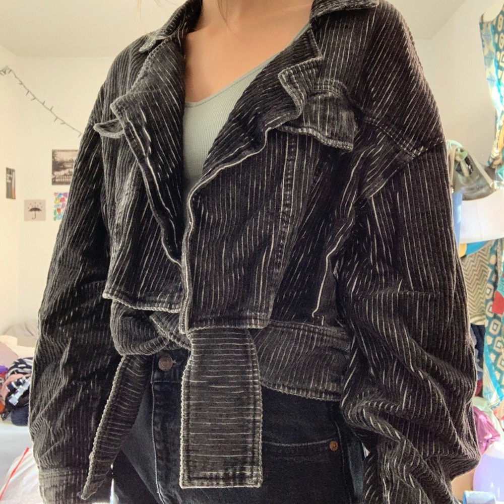 black and white jacket